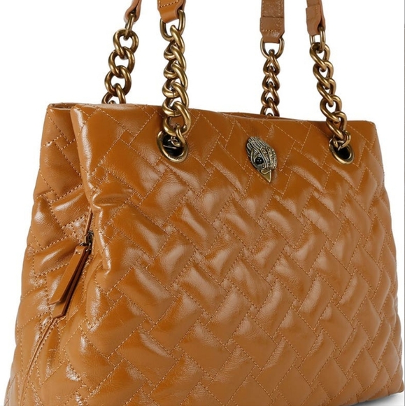 Kensington Quilted Leather Brown Tote Kurt Geiger London bag - Picture 4 of 16